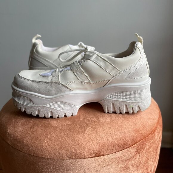 ASOS • White Chunky Platform Sneakers Size 38 / US 5 - Picture 9 of 10